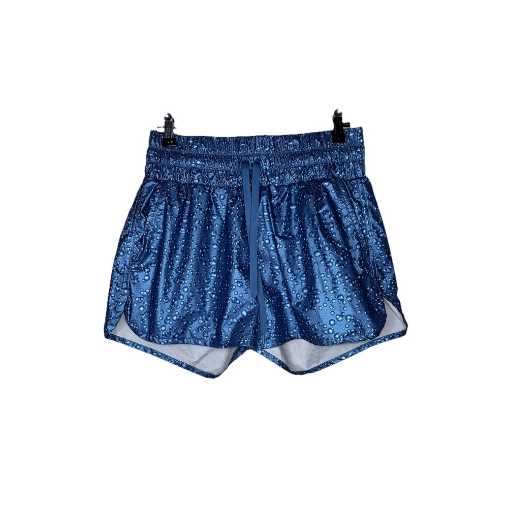 Zyia Active Blue Steel Bubbles Hi-Rise Bomber Shorts size Medium